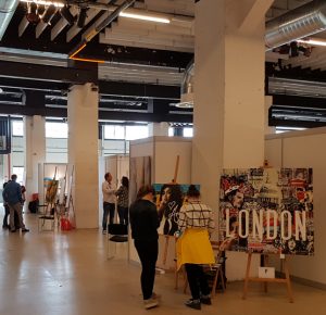 Photo of Frank van Meurs artworks at exhibition Art Eindhoven 2018. Een foto van schilderijen van Frank van Meurs op Art Eindhoven 2018
